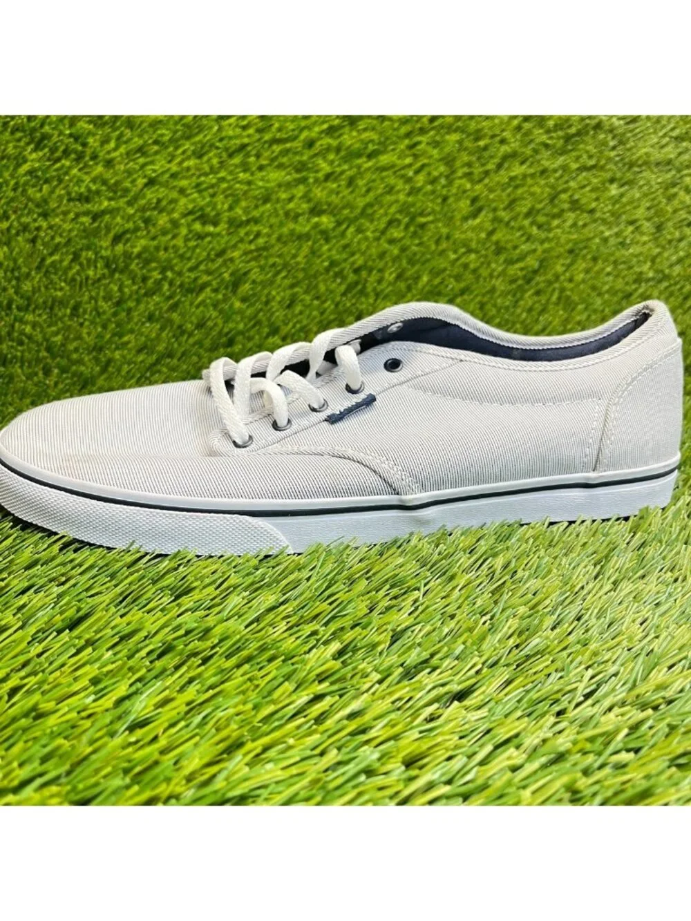 Vans Atwood Womens Size 10 Gray White Athletic Walking Skateboard Shoes Sneakers